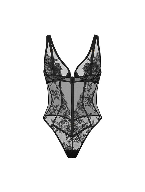 Боді Мереживне Victoria's Secret Very Sexy Rose Lace Plunge Teddy_3
