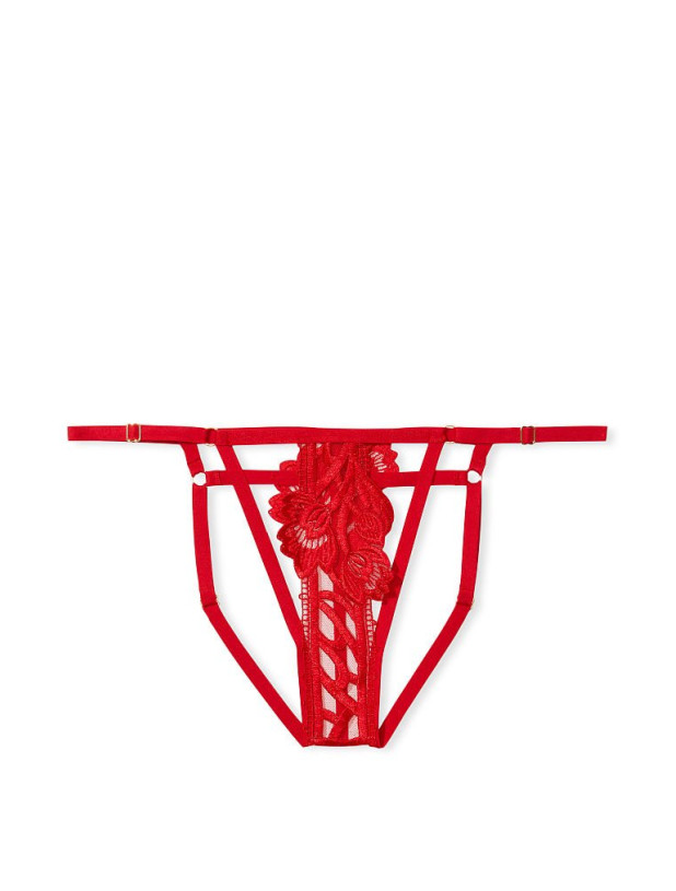 Комплект Білизни Victoria's Secret Very Sexy Strappy Embroidered Open Cup Balconette Bra & Band of Lovers Bikini Panty_4