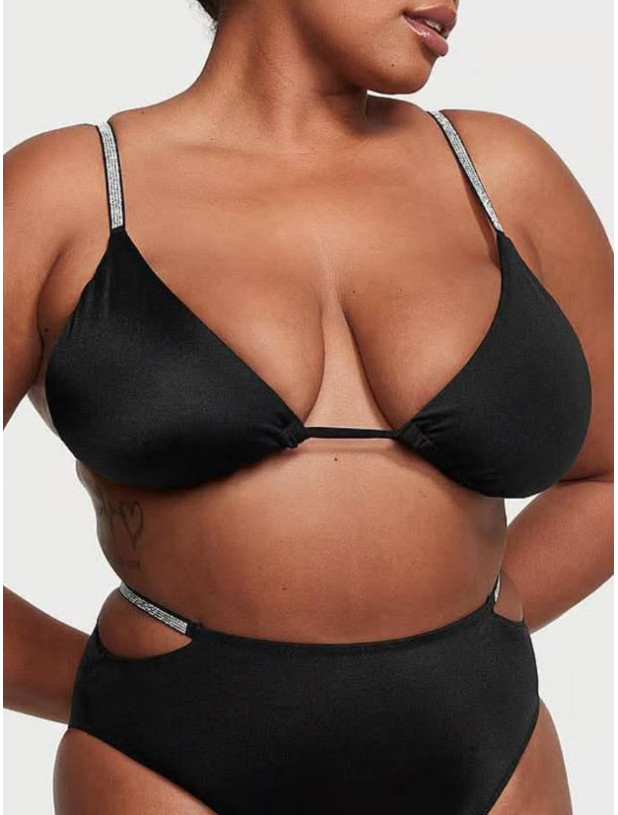 Купальник со Стразами Victoria's Secret Shine Strap Triangle Bikini Top & Double Shine Strap Brazilian Bikini Bottom_5