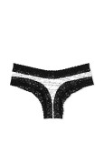 Бавовняні Трусики Чікі Victoria's Secret Lace-waist Cotton Cheeky Panty_3