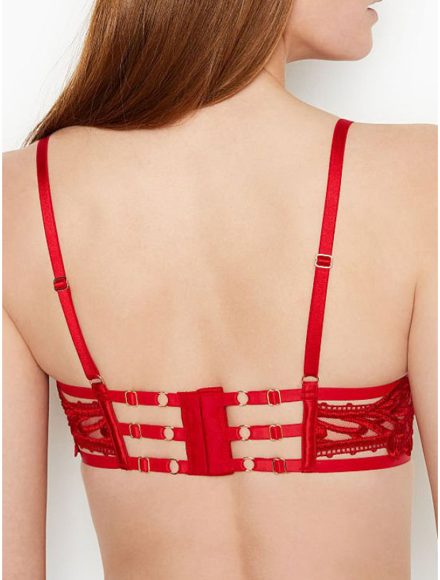 Комплект Білизни Victoria's Secret Very Sexy Strappy Embroidered Open Cup Balconette Bra & Band of Lovers Bikini Panty_6