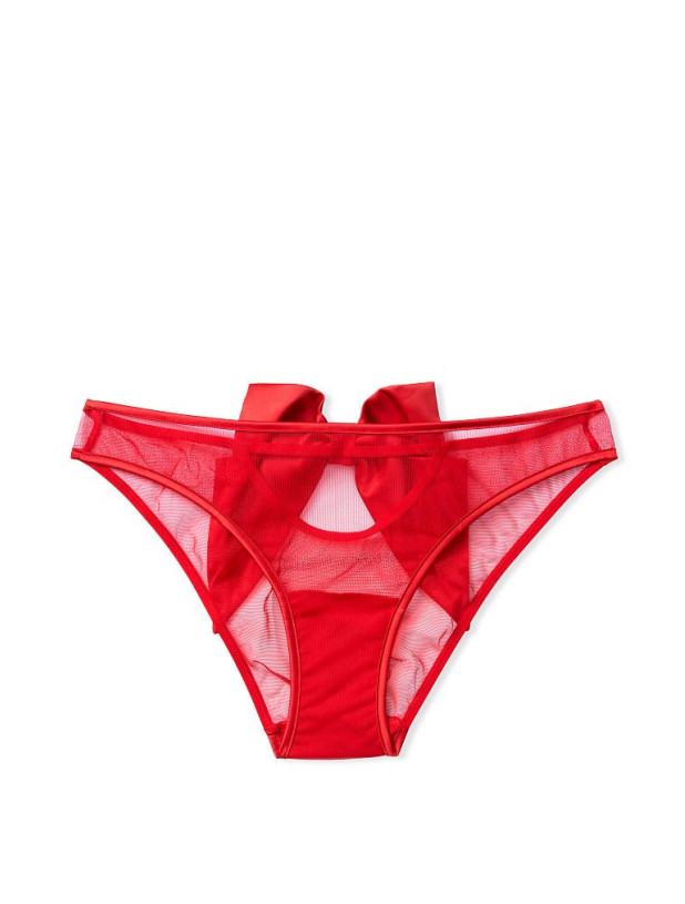 Комплект Білизни зі Стразами Victoria's Secret Dream Angels Wicked Unlined Bow Balconette Bra & Sheer Mesh Ribbon Cheekini Panty_7