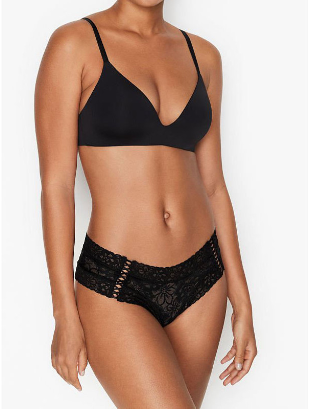 Комплект Білизни з Мереживом Victoria's Secret Sexy Tee Lightly-Lined Lacie Demi Bra & Lacie Lace-Up Cheeky Panty_6