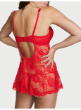 Пеньюар зі Стразами Victoria's Secret Bombshell Add-2-Cups Lace Shine Strap Babydoll_2