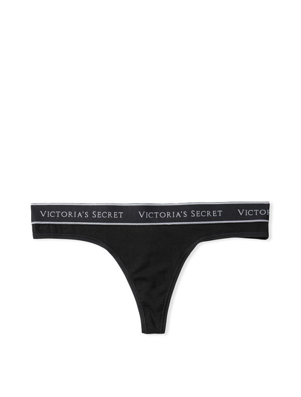 Трусики Стрінги Victoria's Secret Logo Cotton Thong Panty_3