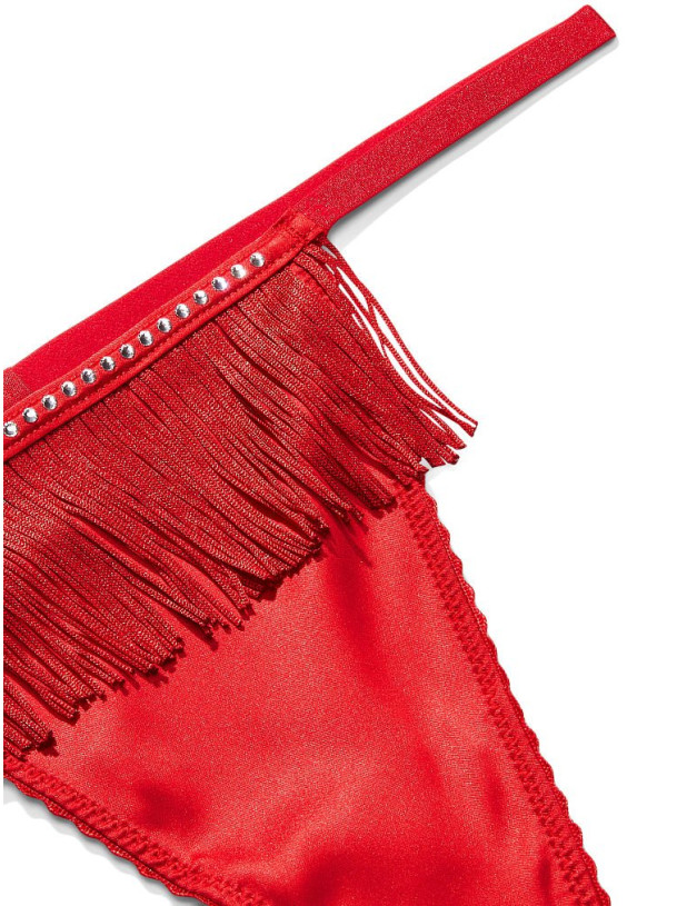 Комплект Білизни Victoria's Secret Very Sexy Fringe Open Quarter Cup Bra & Fringe V-string Panty_7
