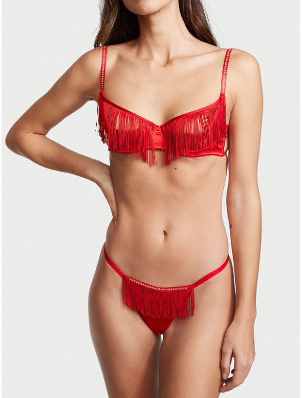 Трусики з Бахромою Victoria's Secret Vey Sexy Fringe V-string Panty_2