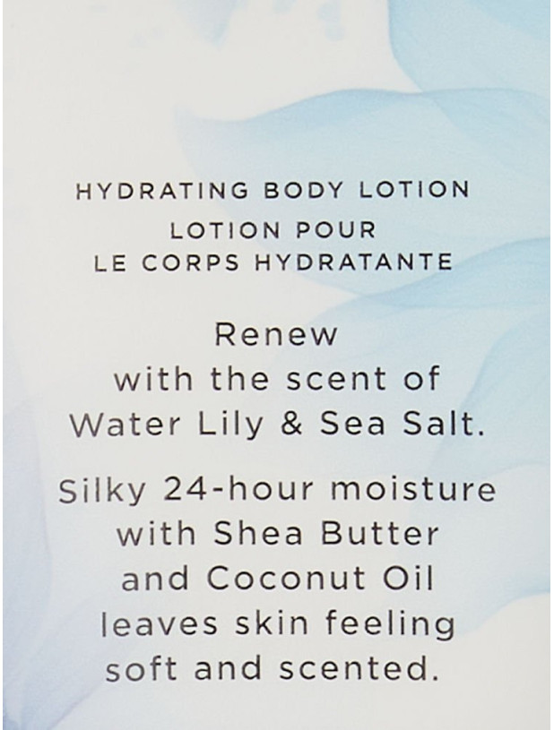 Лосьон для Тела Victoria's Secret Natural Beauty Water Lily & Sea Salt Hydrating Body Lotion_2