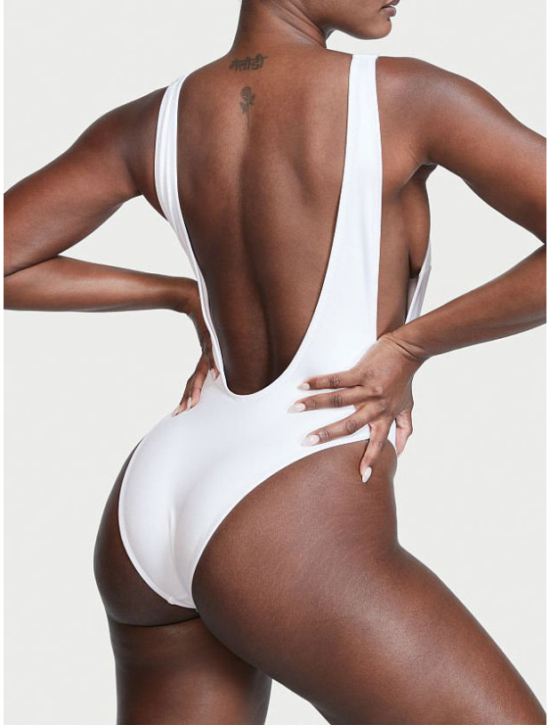 Суцільний Купальник Монокіні зі Стразами Victoria's Secret Shine Strap Plunge One-Piece Swimsuit_2