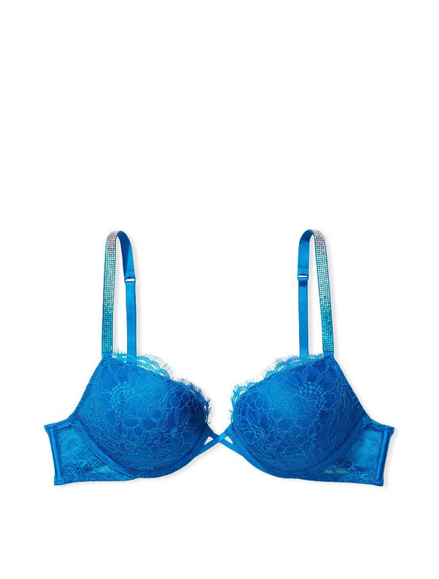 Комплект Білизни зі Стразами Victoria's Secret Very Sexy Bombshell Add-2-Cups Lace Shine Strap Push-Up Bra & Brazilian Panty_3