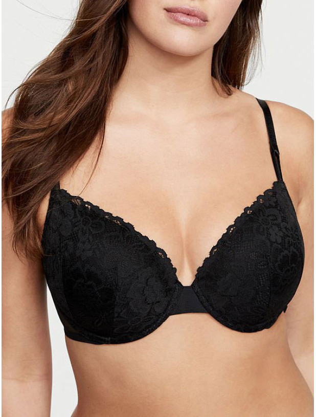 Комплект Білизни з Мереживом Victoria's Secret Sexy Tee Lightly-Lined Lacie Demi Bra & Lacie Lace-Up Cheeky Panty_5