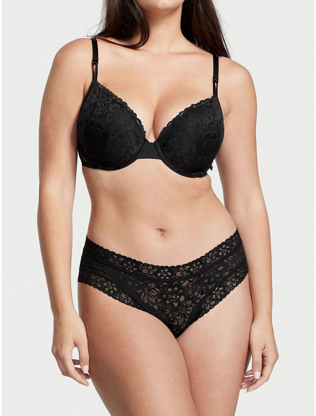 Трусики Чики Кружевные Victoria's Secret Lacie Cheeky Panty_3