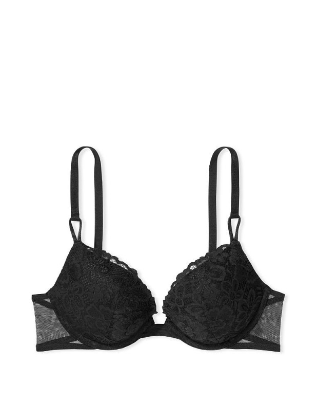 Комплект Білизни Пуш-ап Victoria's Secret Sexy Tee Lace Push-Up Bra & Lacie Mesh Cheeky Panty_4