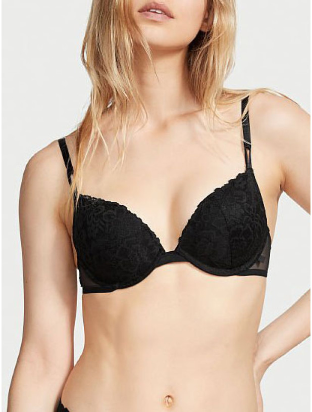 Комплект Білизни Пуш-ап Victoria's Secret Sexy Tee Lace Push-Up Bra & Lacie Mesh Cheeky Panty_5