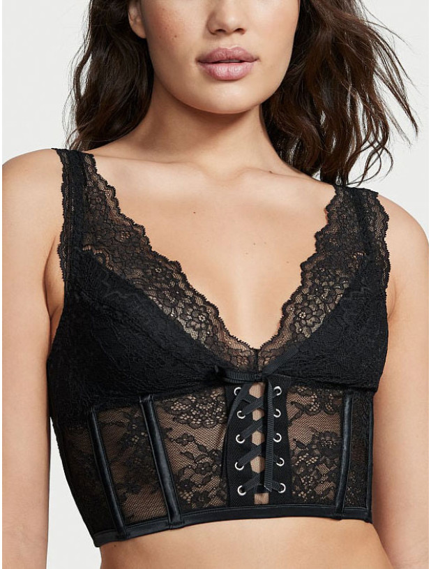 Комплект Білизни з Корсетом Victoria's Secret Very Sexy La Fleur Lace-Up Corset Top & Corded Thong Panty_6