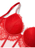 Комплект Білизни зі Стразами Victoria's Secret Very Sexy Shine Strap Push-Up Corset Top & Lace Cutout Thong Panty_4