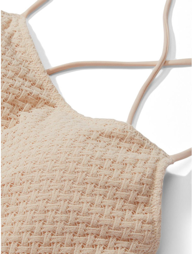 Суцільний Купальник Монокіні В'язаний Victoria's Secret Essential Scoop One-Piece Swimsuit in Crochet_3