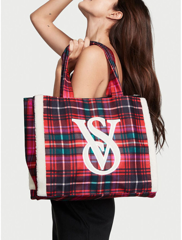 Сумка Victoria's Secret Plaid Tote_2