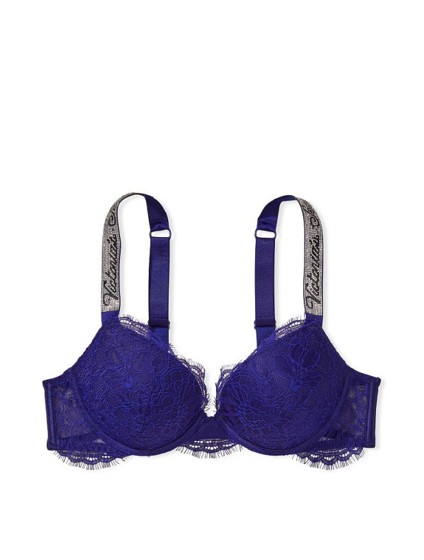Комплект Білизни зі Стразами Victoria's Secret Very Sexy Shine Strap Push-Up Bra & Thong Panty_2