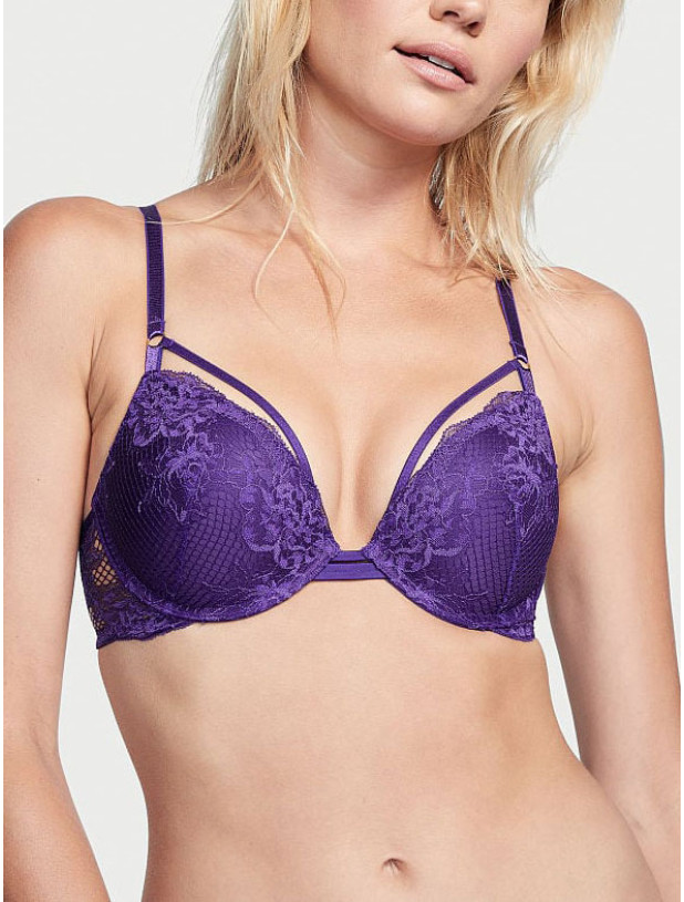 Комплект Білизни з Мереживом Victoria's Secret Very Sexy Push-Up Bra & Fishnet Floral Cheeky Panty_7