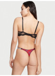 Комплект Білизни зі Стразами Victoria's Secret Bombshell Add-2-Cups Push-Up Corset Top & Shine Strap Lace Thong Panty_7