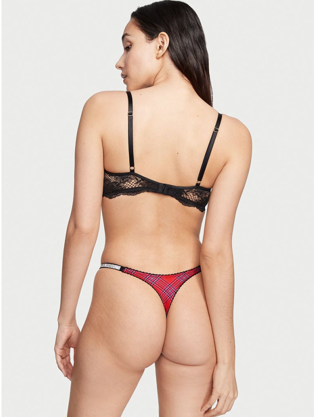 Комплект Білизни зі Стразами Victoria's Secret Bombshell Add-2-Cups Push-Up Corset Top & Shine Strap Lace Thong Panty_7