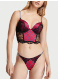 Комплект Білизни зі Стразами Victoria's Secret Bombshell Add-2-Cups Push-Up Corset Top & Shine Strap Lace Thong Panty_8