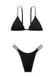 Купальник со Стразами Victoria's Secret Shine Strap Triangle Bikini Top & Double Shine Strap Brazilian Bikini Bottom_1