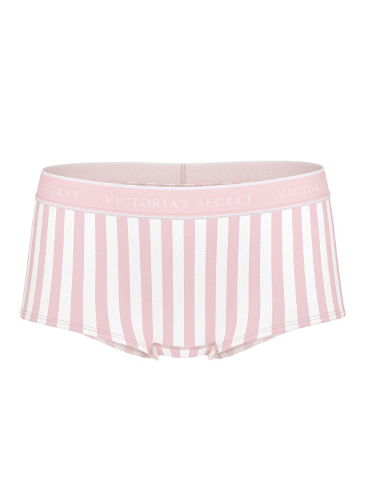 Бавовняні Трусики Шортики Victoria's Secret Logo Cotton Boyshort Panty