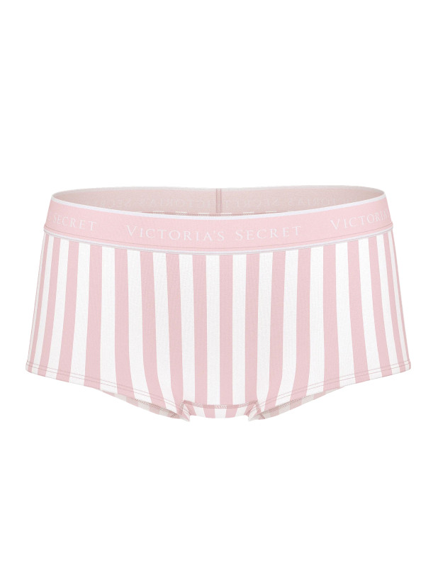Бавовняні Трусики Шортики Victoria's Secret Logo Cotton Boyshort Panty_3