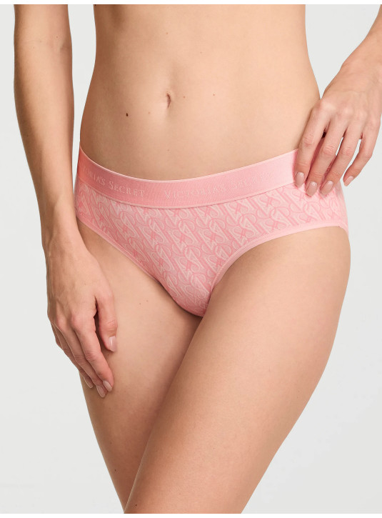 Бавовняні Трусики Хіпхагер Victoria's Secret Logo Cotton Hiphugger Panty