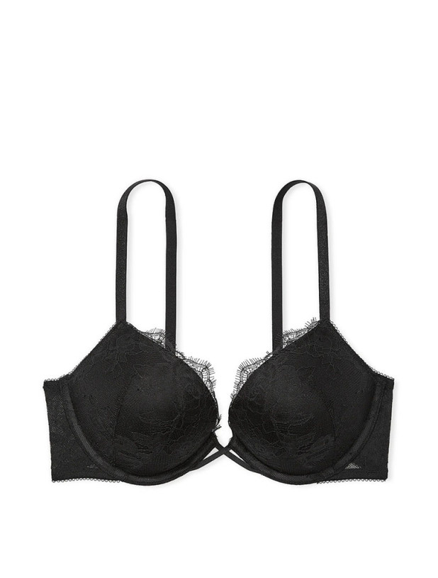 Комплект Білизни Victoria's Secret Very Sexy Bombshell Add-2-Cups Rose Lace Push-Up Bra & Adjustable String Thong Panty_5