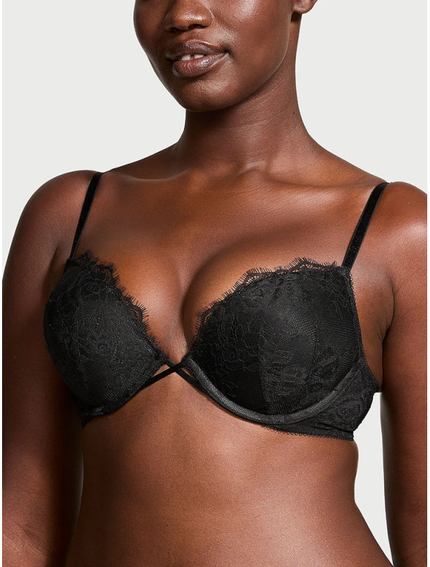 Комплект Білизни Victoria's Secret Very Sexy Bombshell Add-2-Cups Rose Lace Push-Up Bra & Adjustable String Thong Panty_2