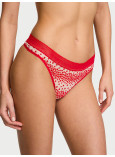 Трусики Стрінги Victoria's Secret Logo Flocked Hearts Thong Panty_1