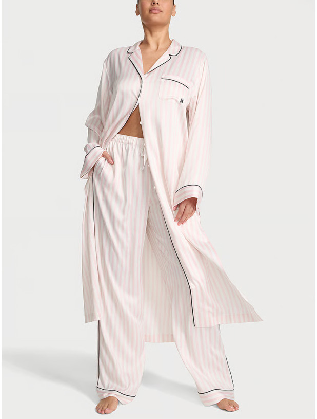 Піжама Сатинова Victoria's Secret Glazed Satin Flyaway Tunic Pajama Set_2