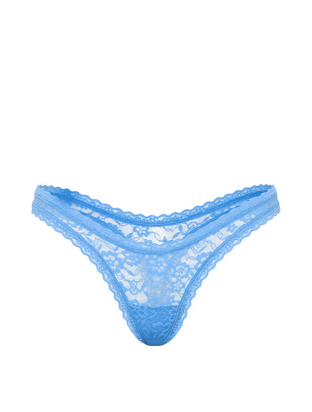 Трусики Стринги Кружевные Victoria's Secret The Lacie Lace Ultra-Mini Scoop Thong Panty_3