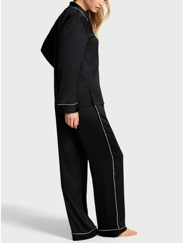 Піжама Victoria's Secret Signature Satin Shine Long Pajama Set_3