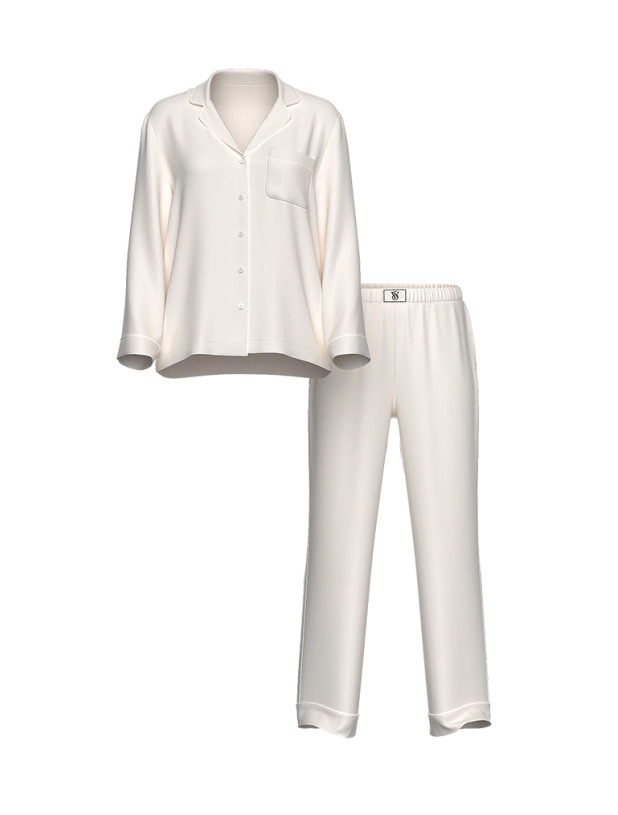 Піжама Victoria's Secret Signature Satin Shine Long Pajama Set_5