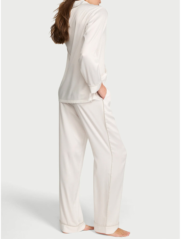 Піжама Victoria's Secret Signature Satin Shine Long Pajama Set_3