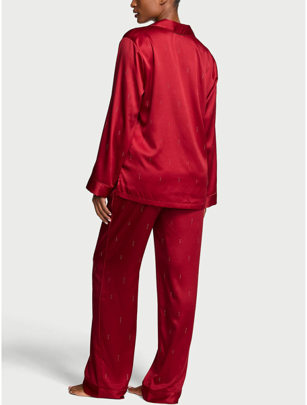 Піжама Victoria's Secret Signature Satin Shine Long Pajama Set_2