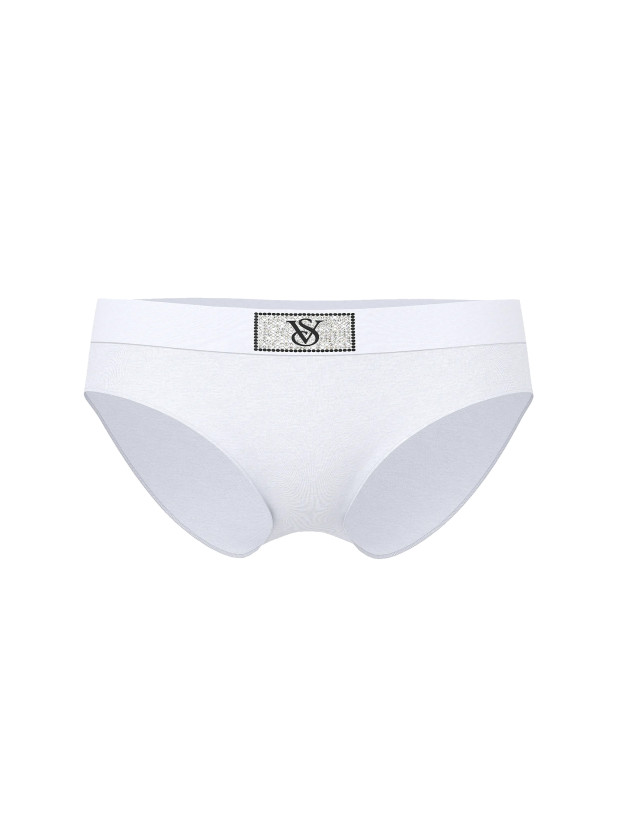 Хлопковые Трусики Хипхаггер Victoria's Secret Logo Cotton Shine Patch Hiphugger Panty_3