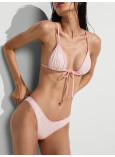 Купальник Бикини Треугольник Victoria's Secret Logo Tie-Front Triangle Bikini Top & Brazilian Bikini Bottom_1