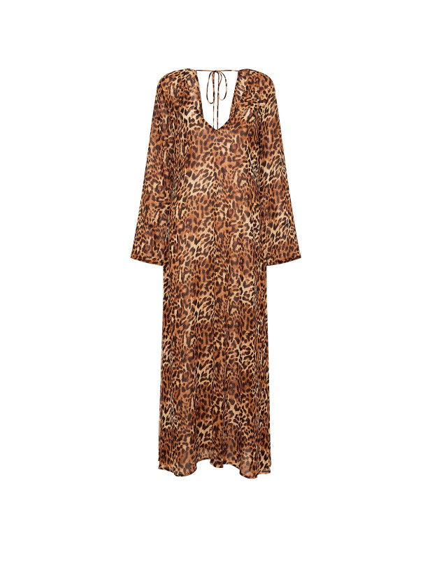 Туника для Пляжа Victoria's Secret Swim Beachwear Sheer Crinkle Plunge Caftan_3