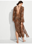 Туника для Пляжа Victoria's Secret Swim Beachwear Sheer Crinkle Plunge Caftan_2