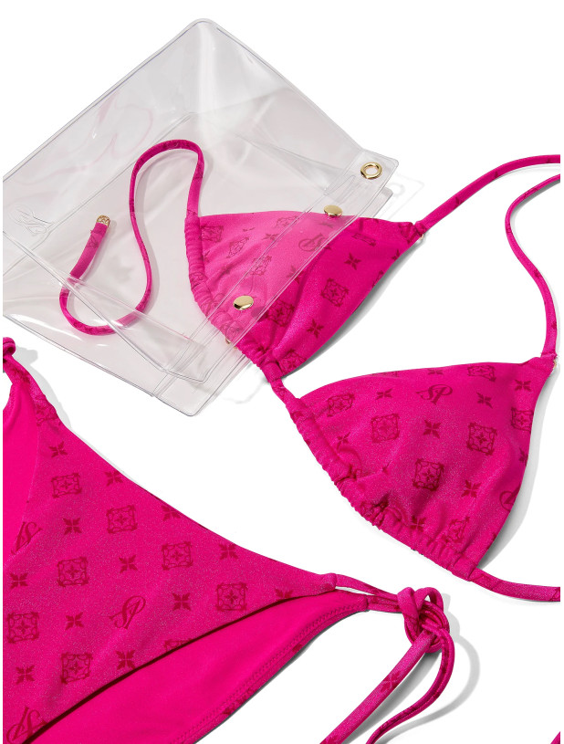 Купальник Бикини Треугольник Victoria's Secret The BagKINI Triangle Bikini Top & Cheeky String Bikini Bottom_4