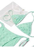 Купальник Бикини Треугольник Victoria's Secret The BagKINI Triangle Bikini Top & Cheeky String Bikini Bottom_5