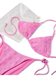Купальник Бикини Треугольник Victoria's Secret The BagKINI Triangle Bikini Top & Cheeky String Bikini Bottom_4