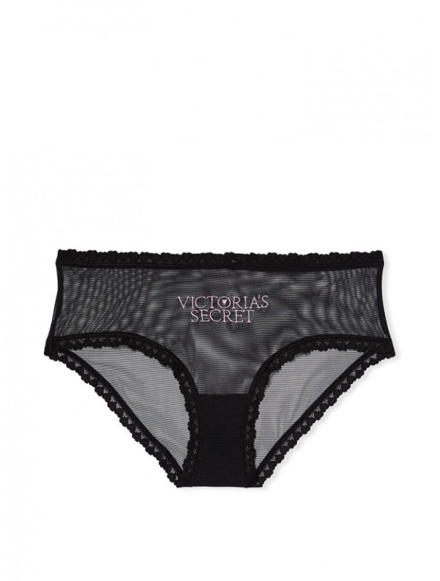 Трусики Victoria's Secret Logo Mesh Heart Trim Hiphugger Panty_2