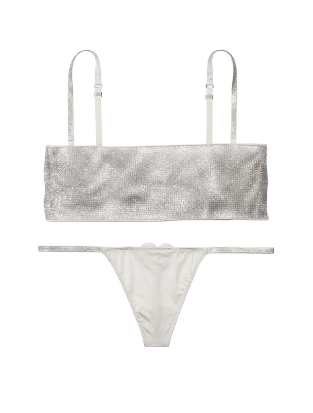 Комплект Білизни зі Стразами Victoria's Secret Very Sexy Shine Bandeau Bralette & Panty Set_6