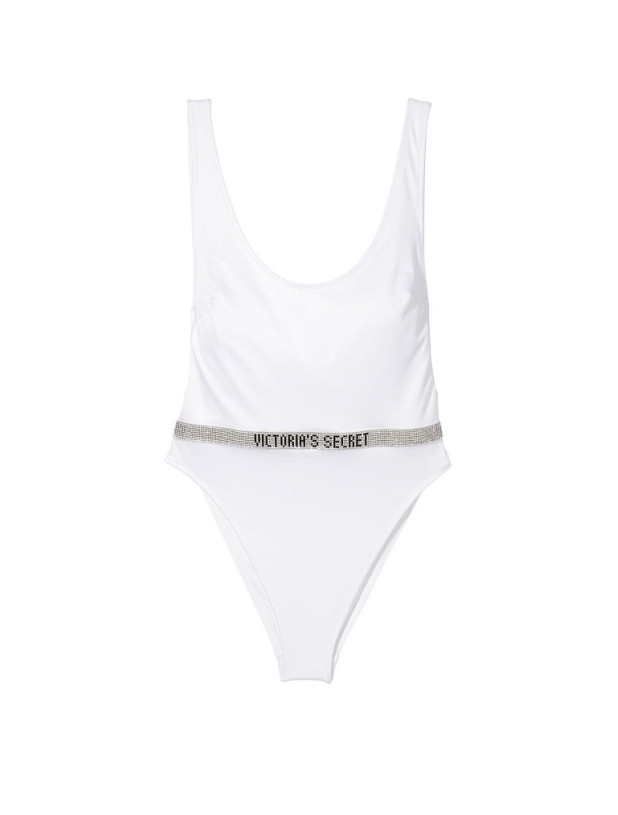 Суцільний Купальник Монокіні зі Стразами Victoria's Secret Shine Strap Plunge One-Piece Swimsuit_3
